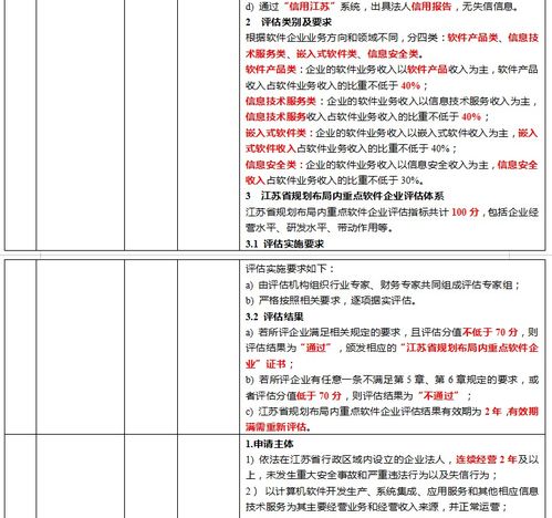 2022年江蘇省規劃布局內重點軟件企業和專精特新軟件企業培育入庫工作